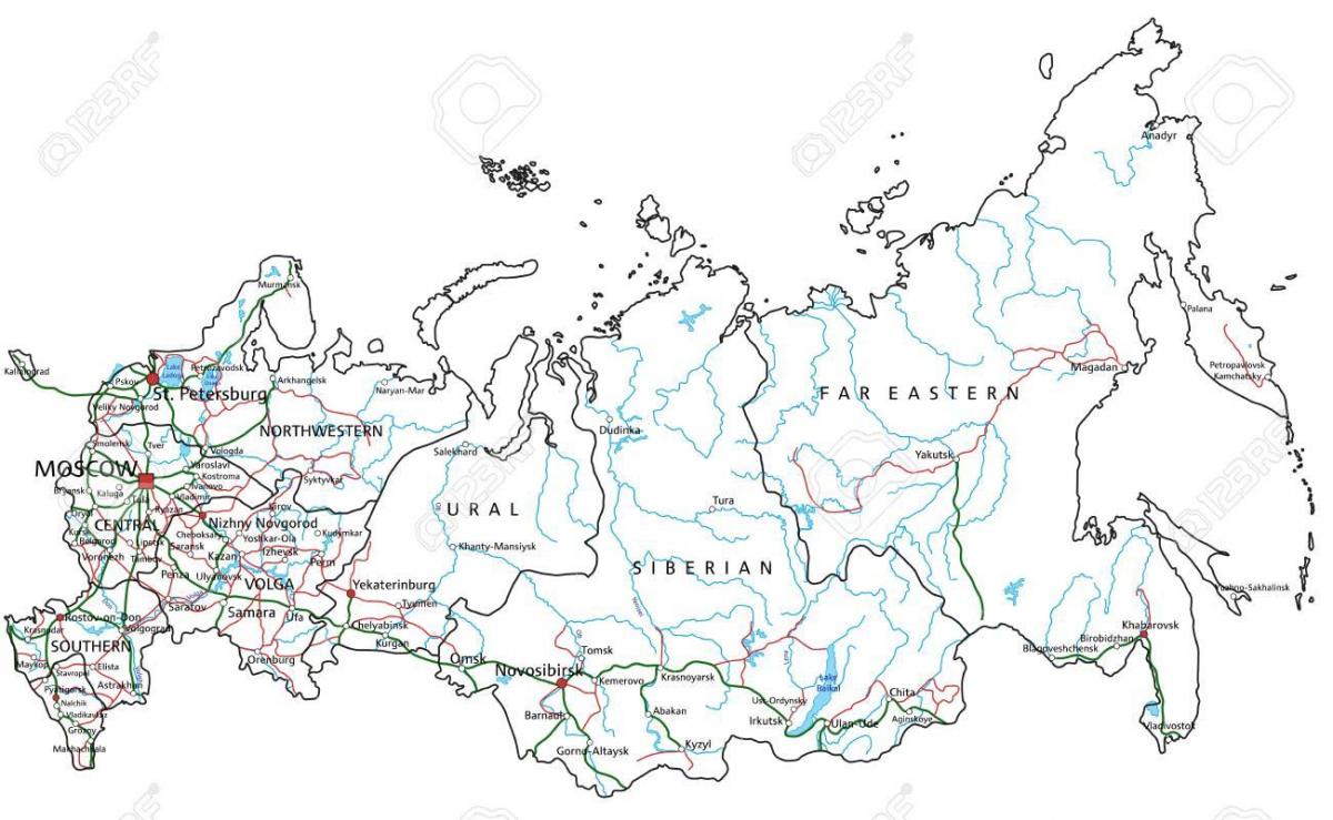 Карта автомобильных дорог России