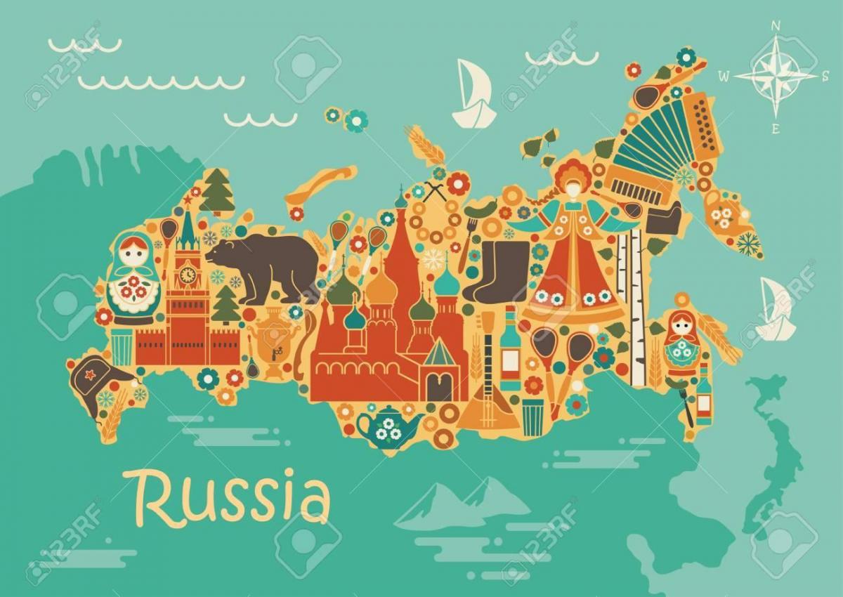 карта туристических достопримечательностей России